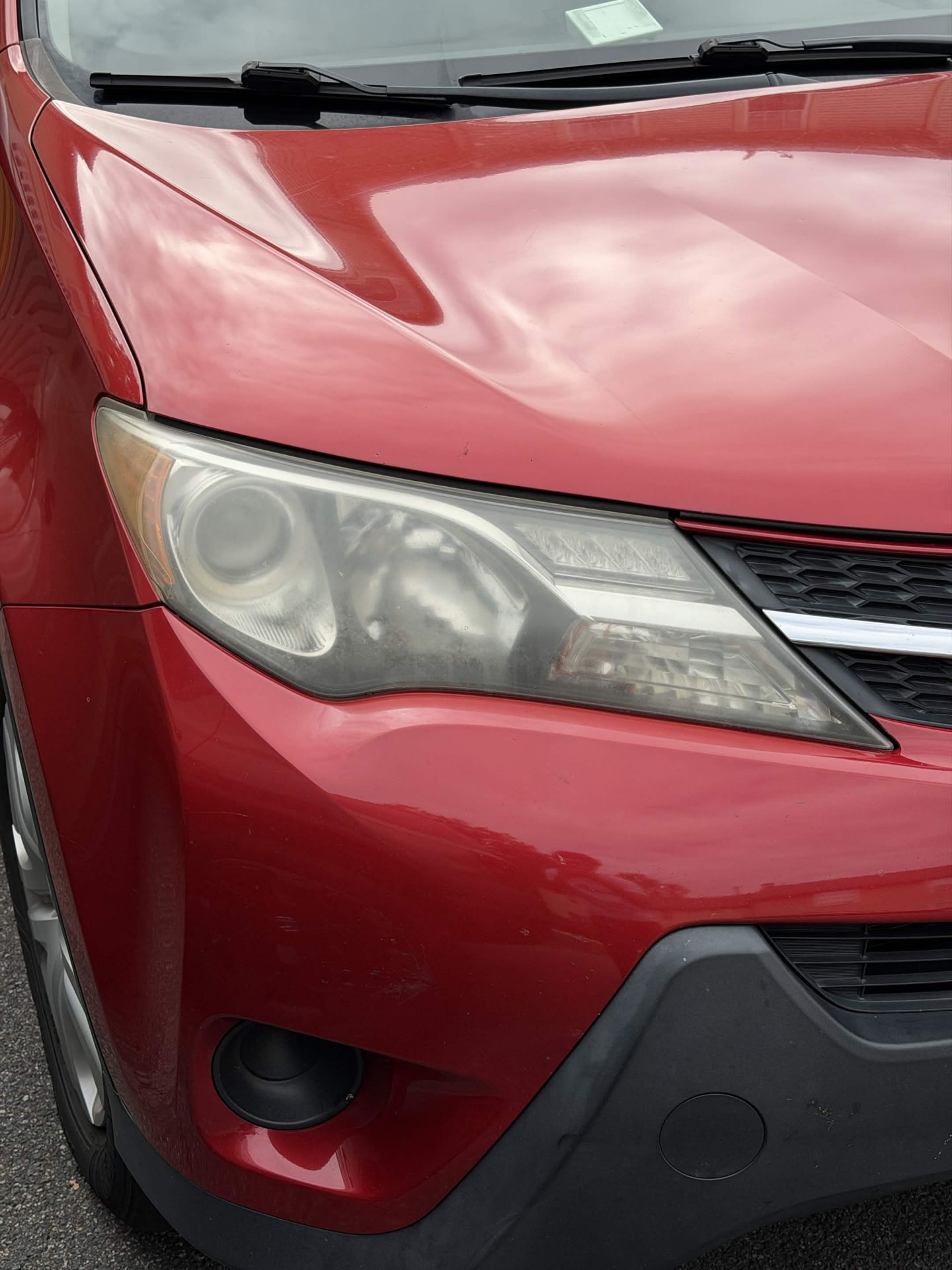 Headlight before restoration