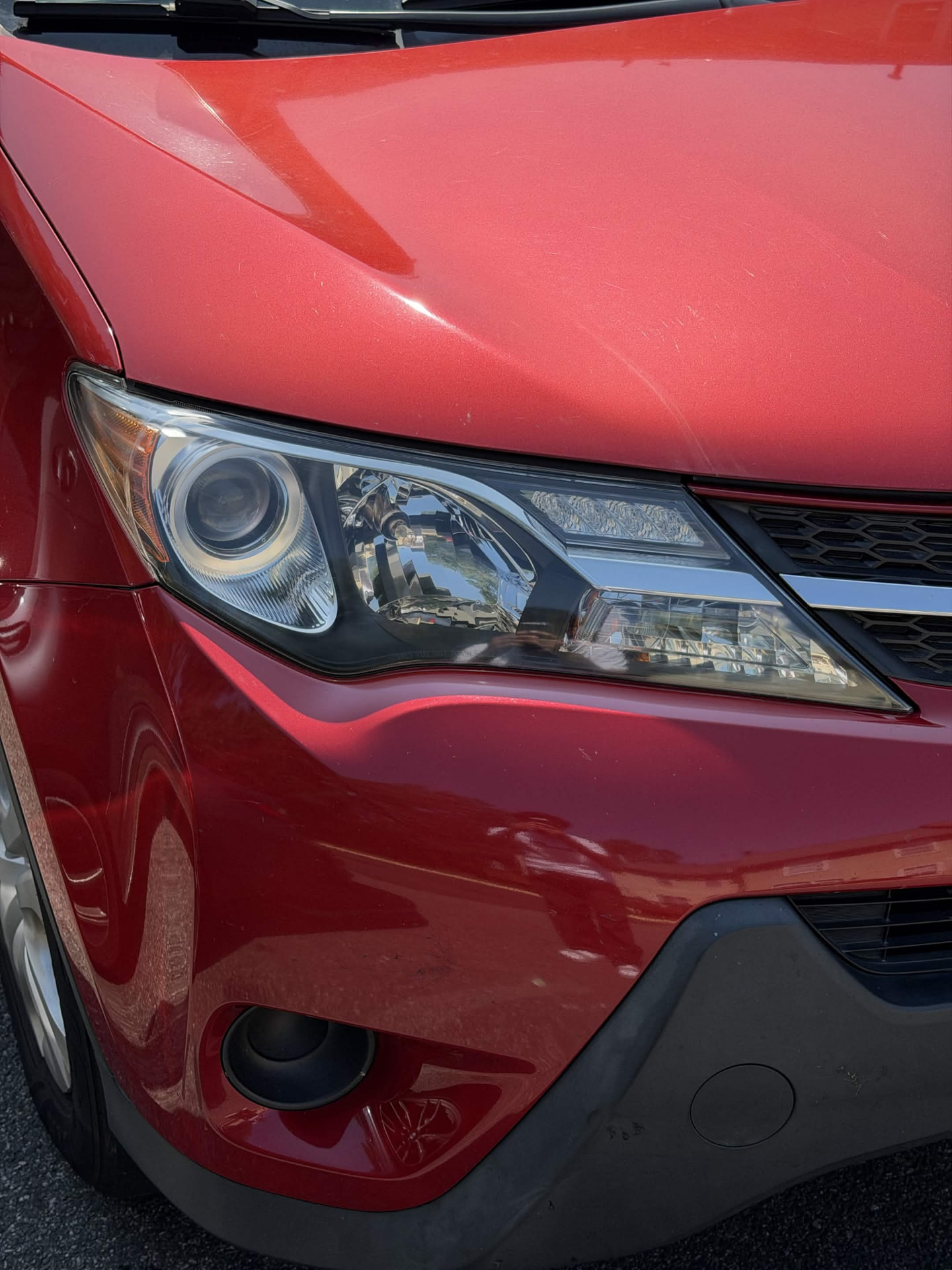Headlight after restoration